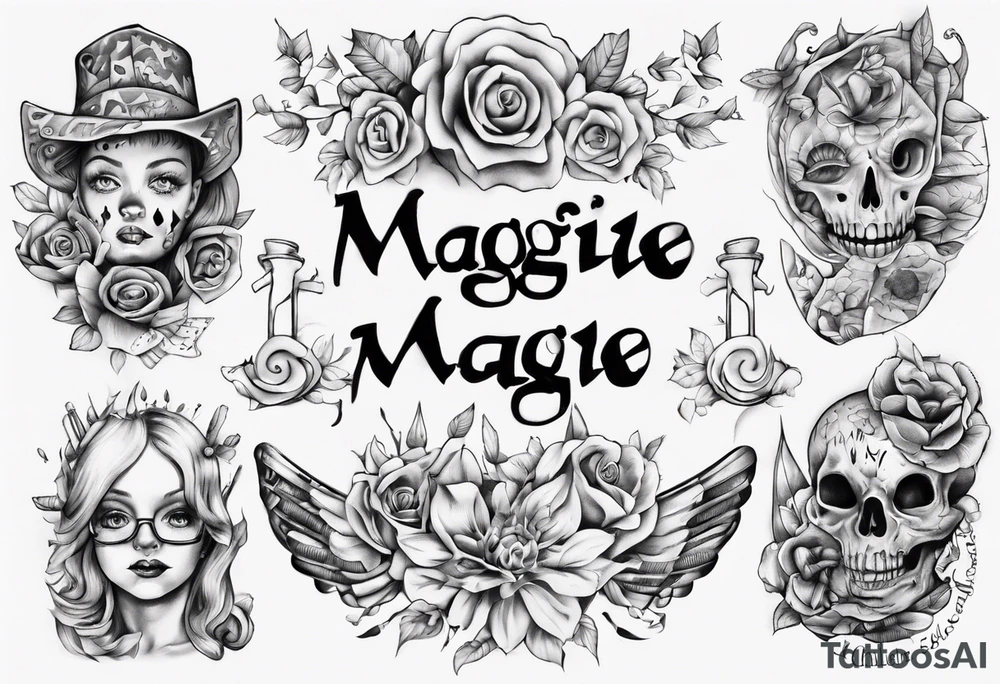 My children's names Maggie and Lucas tattoo idea