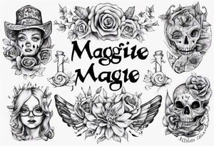 My children's names Maggie and Lucas tattoo idea