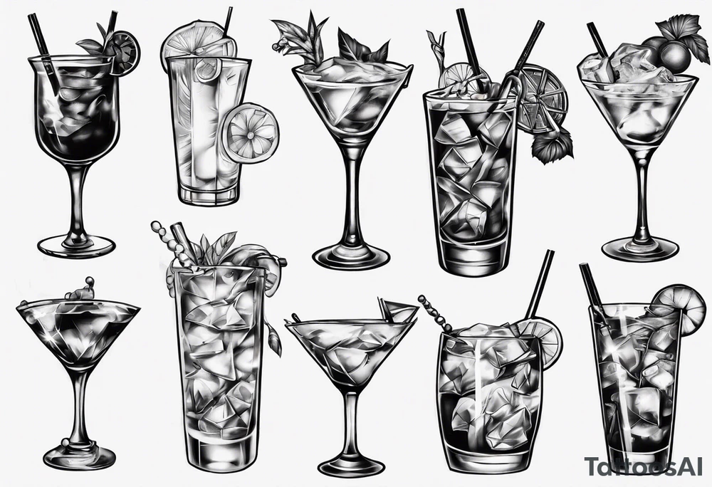 Cocktail tattoo idea