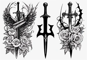 memorial tattoo using "13" and a sword tattoo idea