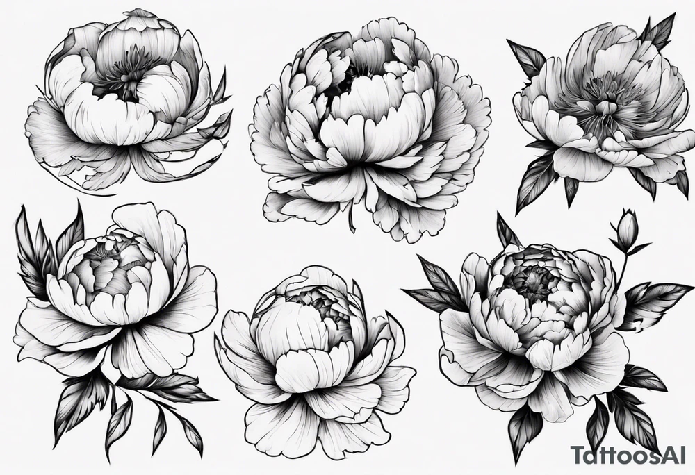 peonie tattoo idea