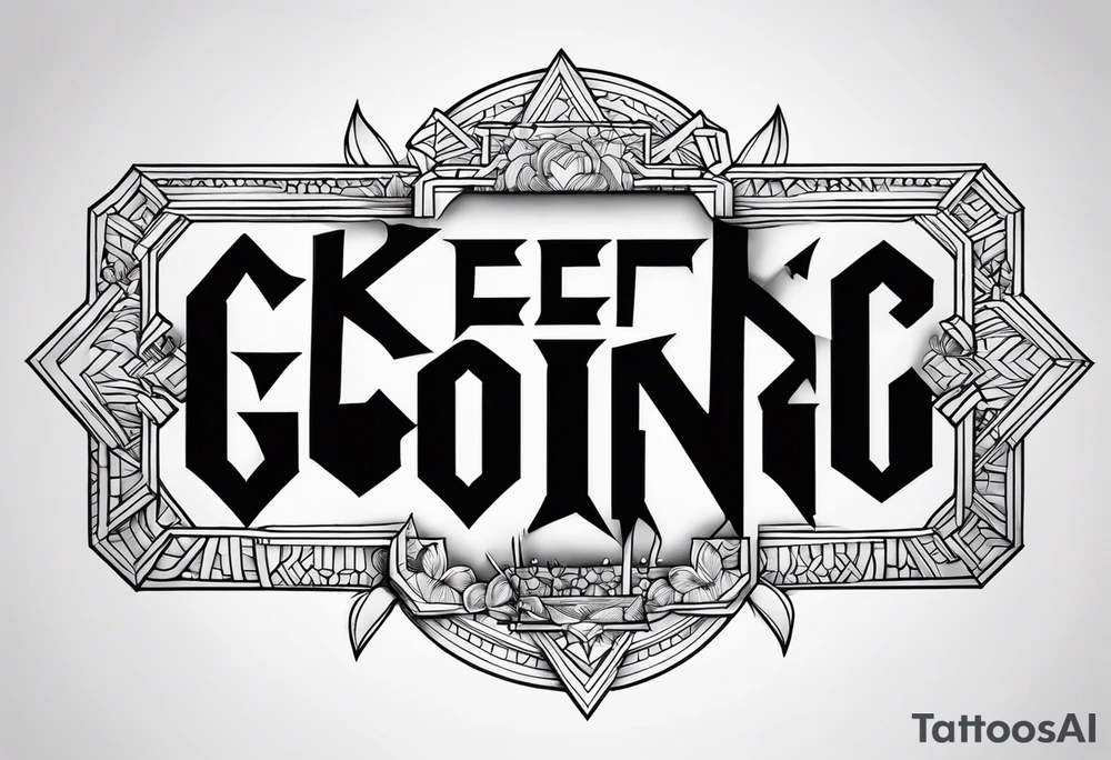 text Keep Going tattoo idea