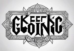 text Keep Going tattoo idea