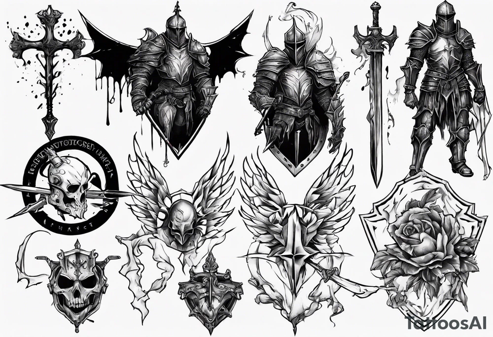 Fallen knight tattoo idea