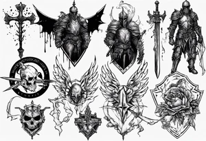 Fallen knight tattoo idea