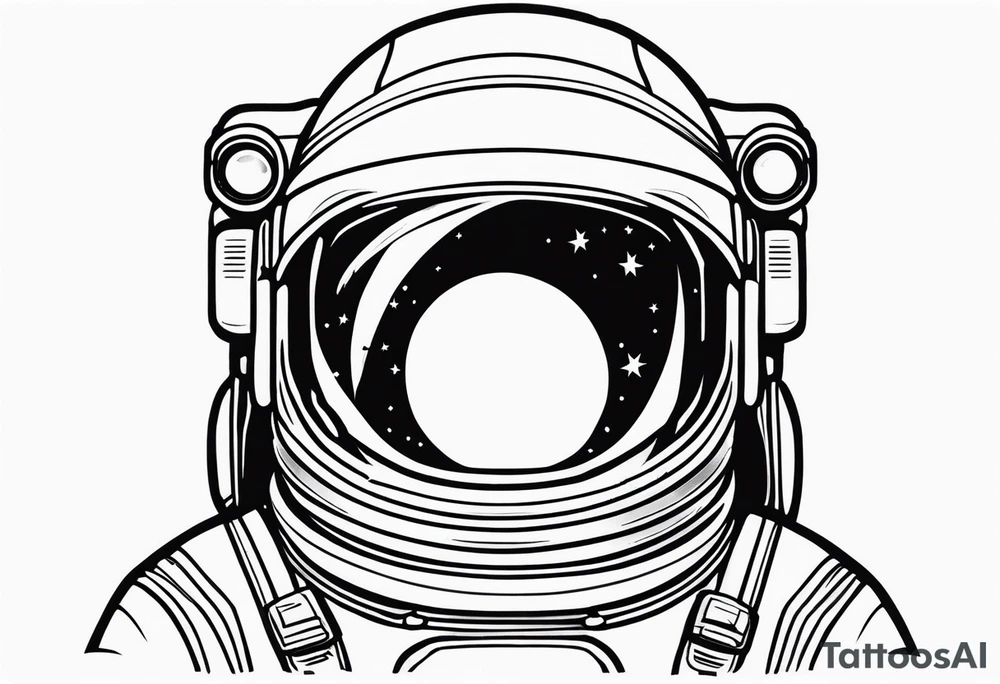astronaut in space tattoo idea