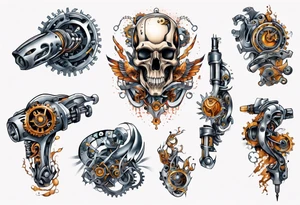 mechanical arm tattoo idea