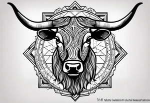 cybersigilism mean Longhorn with state of texas behind it 
With “512” on top of head tattoo idea