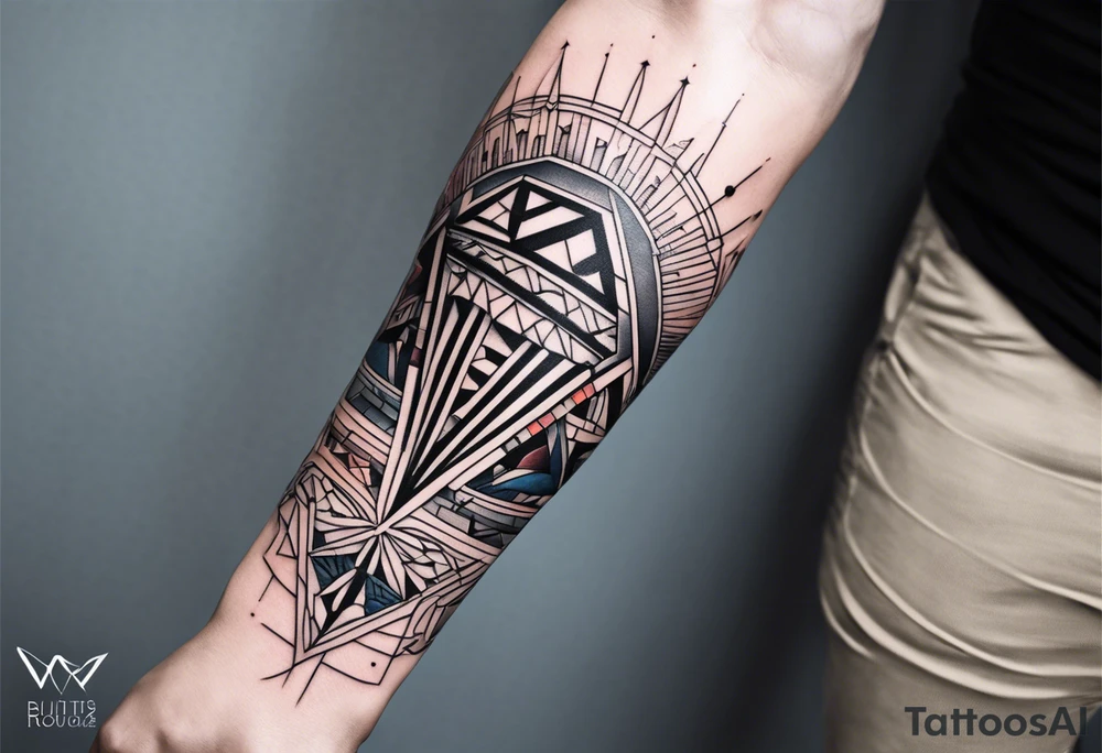 British, forearm tattoo, geometric, subtle, men, culture, iconic tattoo idea