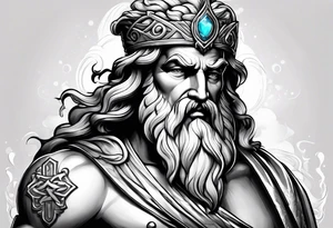 Zeus god tattoo idea