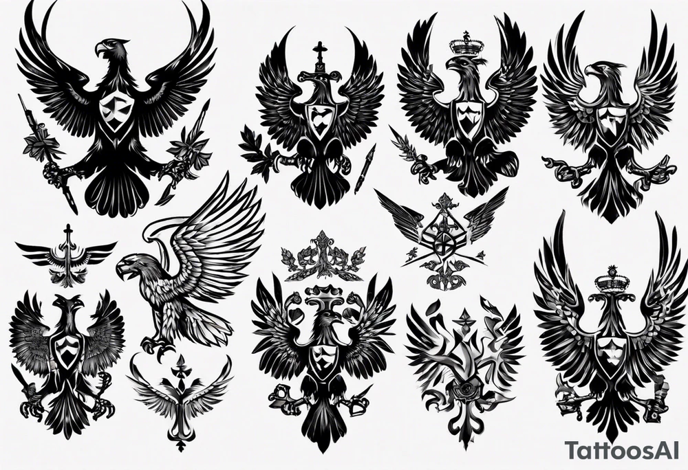 russian eagle tattoo idea