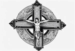 Triathlon, crucifix tattoo idea