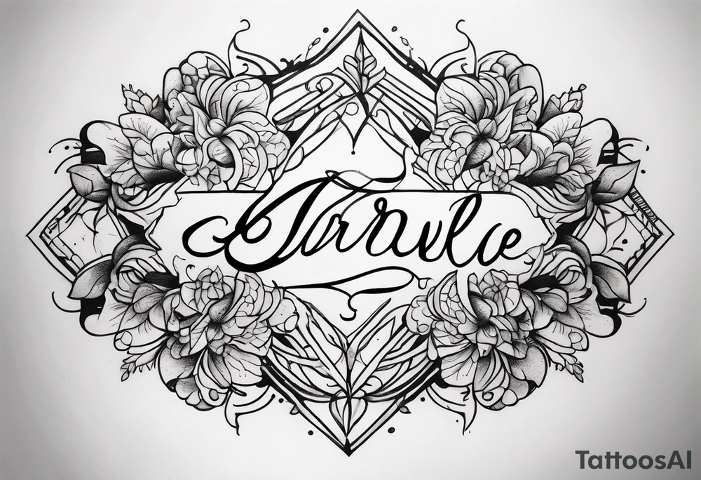 Hard times in cursive tattoo idea