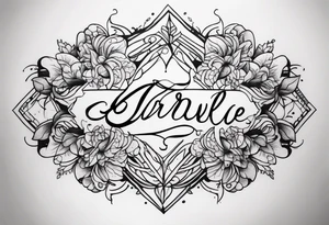 Hard times in cursive tattoo idea
