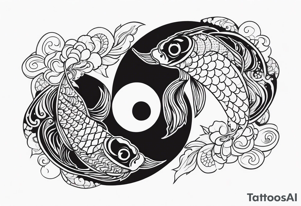 Koi fish yin and yang tattoo idea