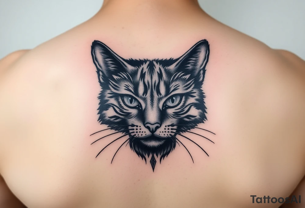 black cat tattoo idea