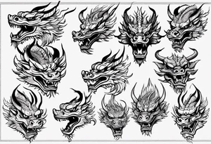 asian dragon head tattoo idea