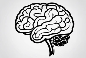 Picture of a brain with a letter I in it tattoo idea