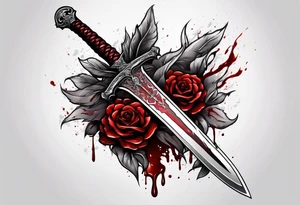 sword with blood dripping off tattoo idea