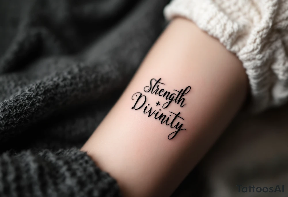 STRENGTH
DIVINITY tattoo idea