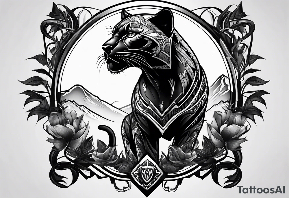 black panther tattoo idea