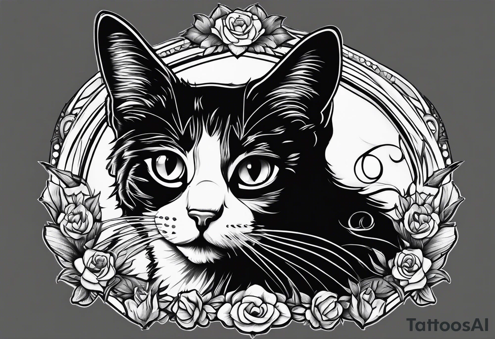 Midwest emo cat tattoo idea