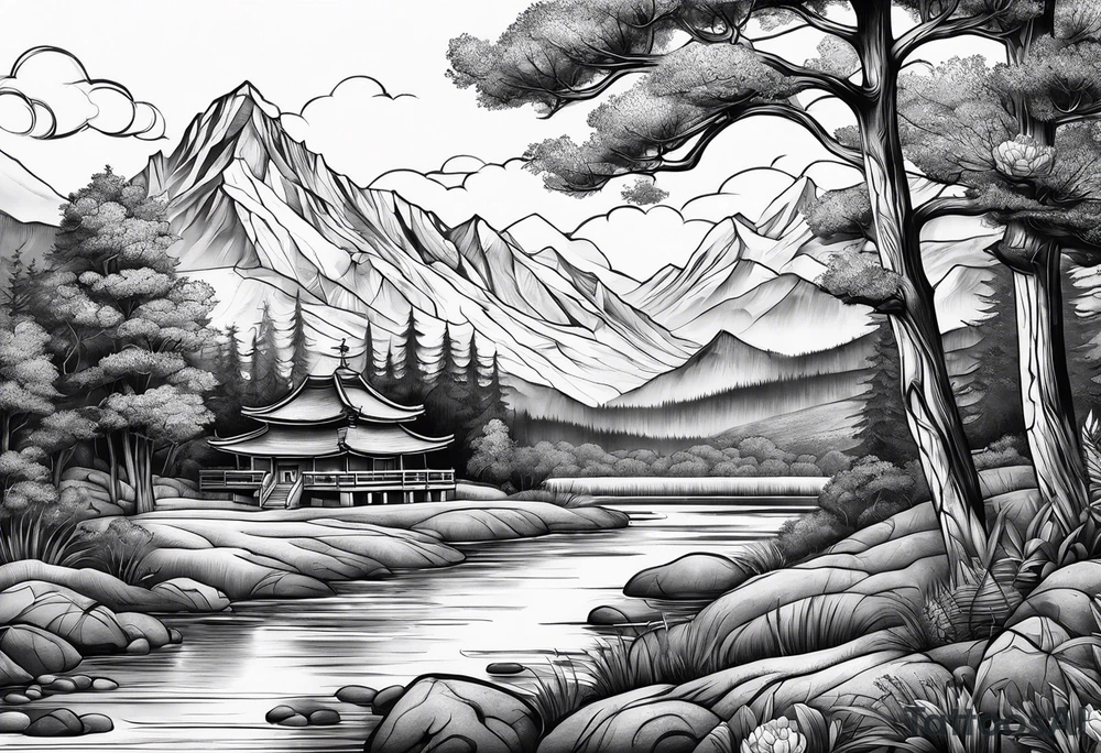 Landscape tattoo idea