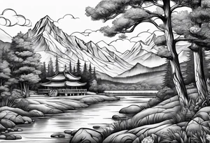 Landscape tattoo idea