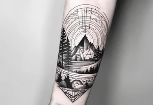 thin tattoo that wraps
 around the arm and forearm tattoo idea