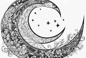crescent moon, simple tattoo idea