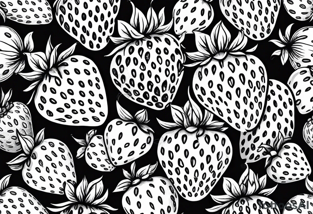 Strawberry tattoo idea