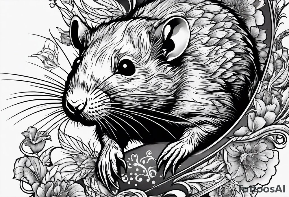 Rat running tattoo idea