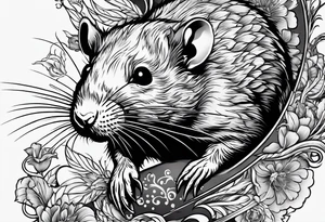 Rat running tattoo idea