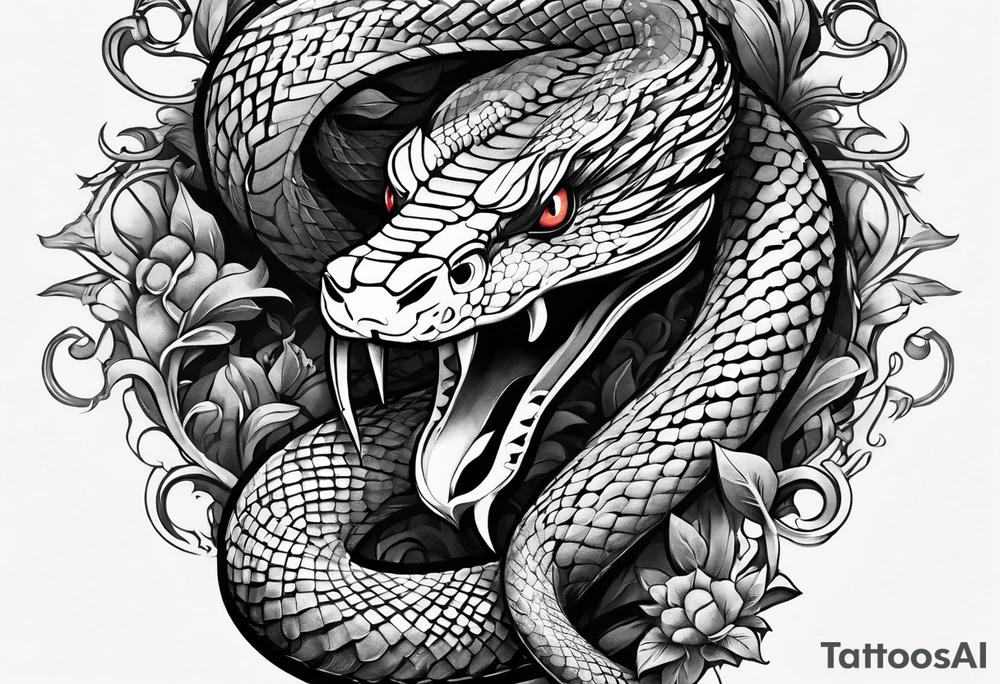 snake wrapped around a sword tattoo idea