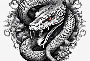 snake wrapped around a sword tattoo idea
