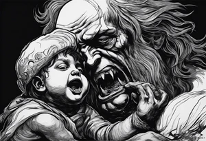 "Saturn Devouring His Son" by Francisco Goya tattoo idea