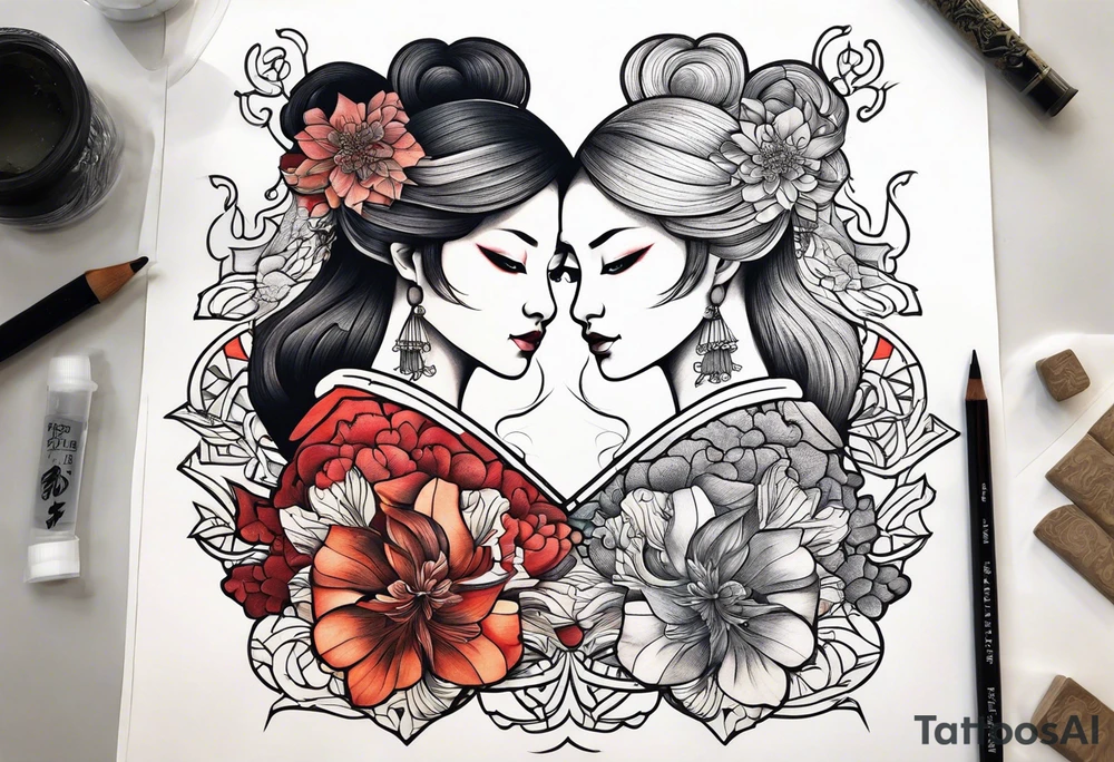 2 Puzzle pieces tattoo idea