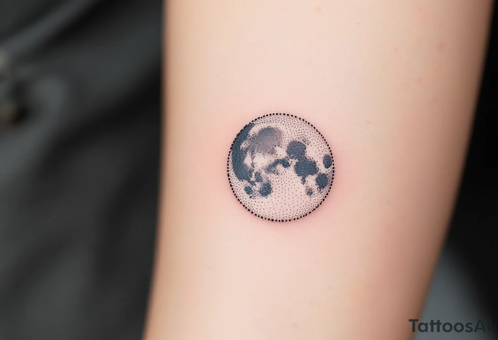 Silver Dot of the Moon – A cool-toned silver dot representing lunar energy and intuition. tattoo idea