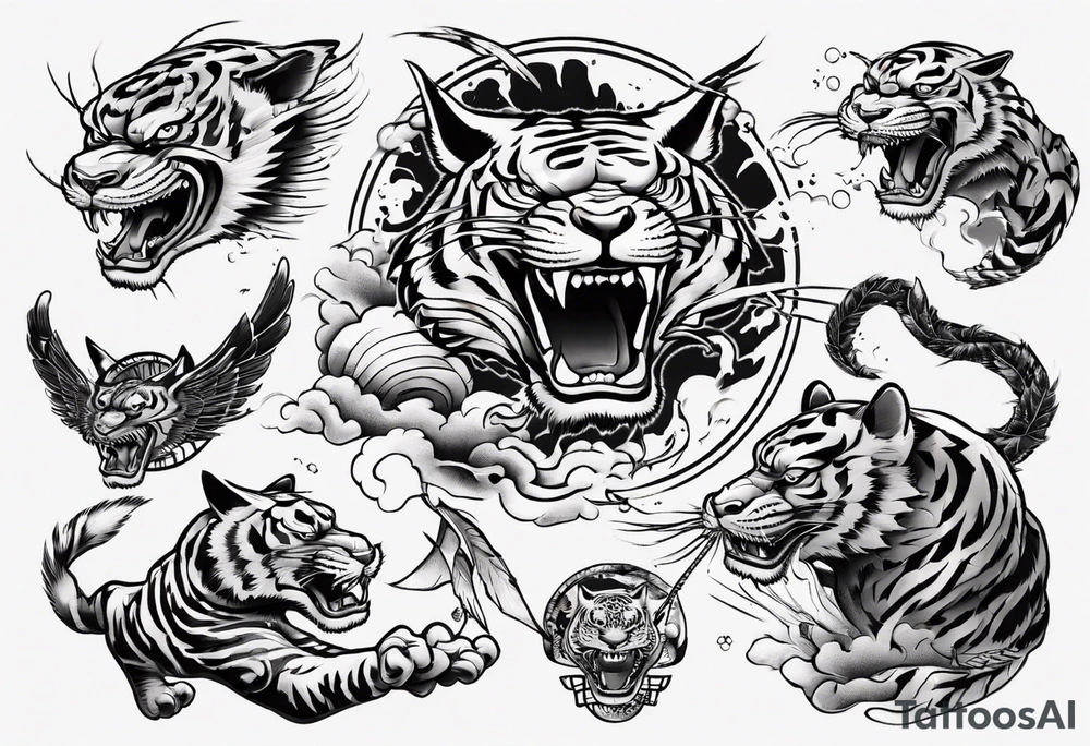 Flying tiger tattoo idea
