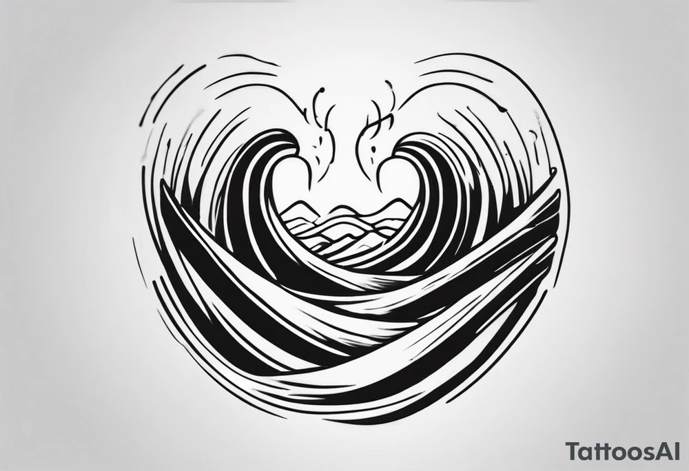 God is in the soundwaves, clean tattoo idea