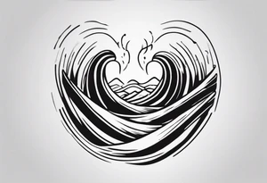 God is in the soundwaves, clean tattoo idea