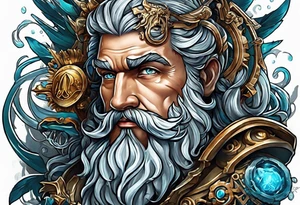 mechanic poseidon tattoo idea