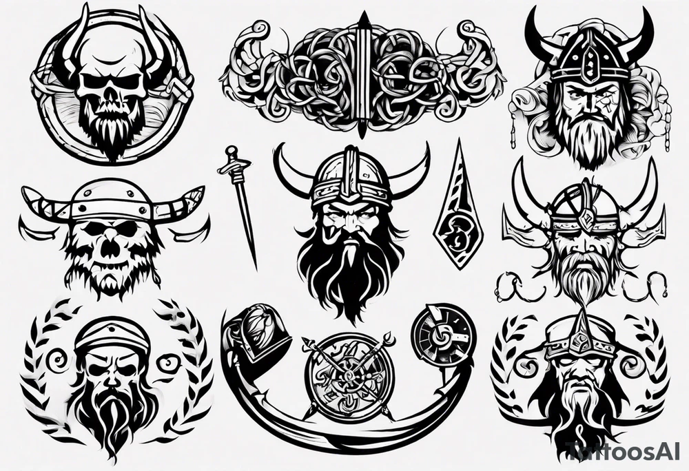 Tattoo banner
 saying “Viking Customs” tattoo idea