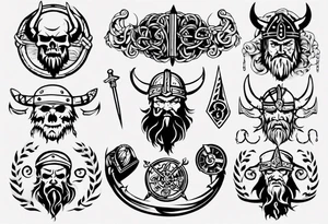 Tattoo banner
 saying “Viking Customs” tattoo idea