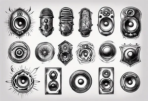 speaker tattoo idea