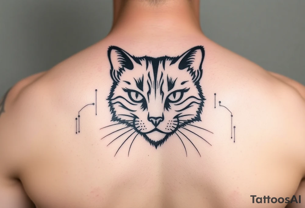 black cat tattoo idea