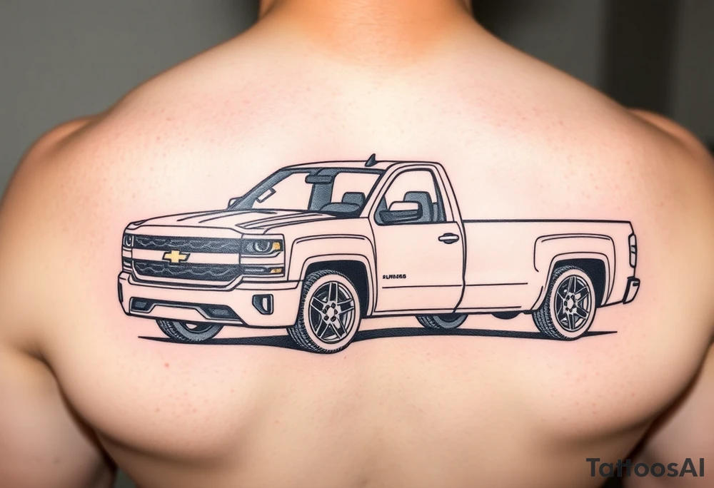Chevy Silverado 1500 lowrider tattoo idea