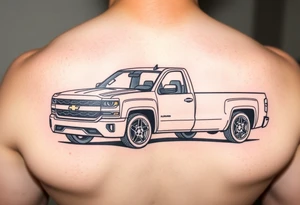 Chevy Silverado 1500 lowrider tattoo idea