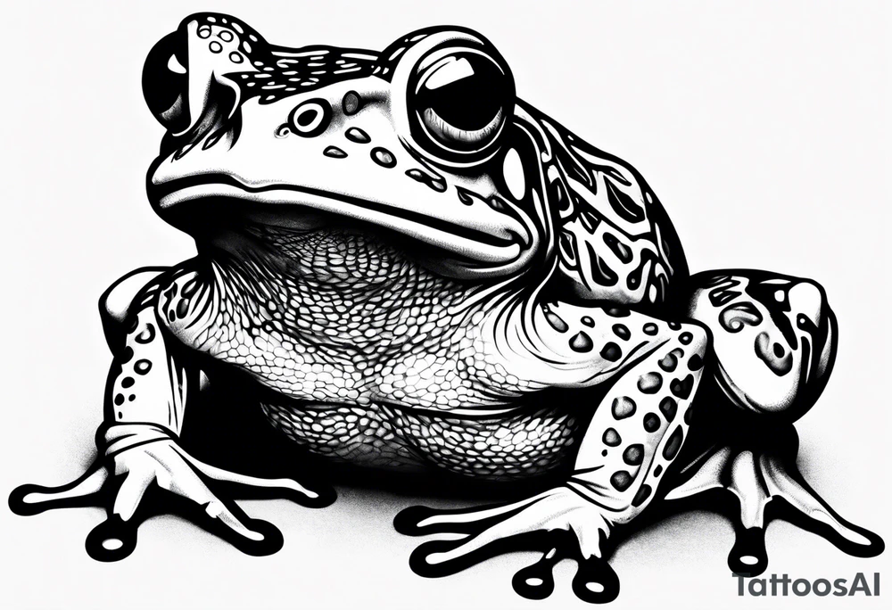 Bodybuilder frog tattoo idea