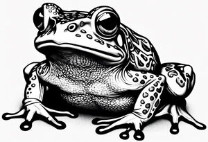 Bodybuilder frog tattoo idea